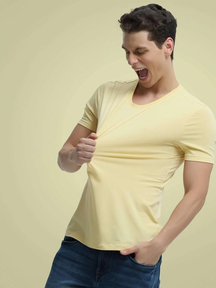 T-Shirts for Men | Peach Yellow