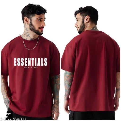 Printed T-Shirts for Men | Berry Red