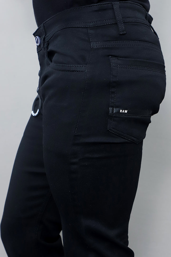 Men Regular Mid Rise Black Jeans (G803 Plain Black)