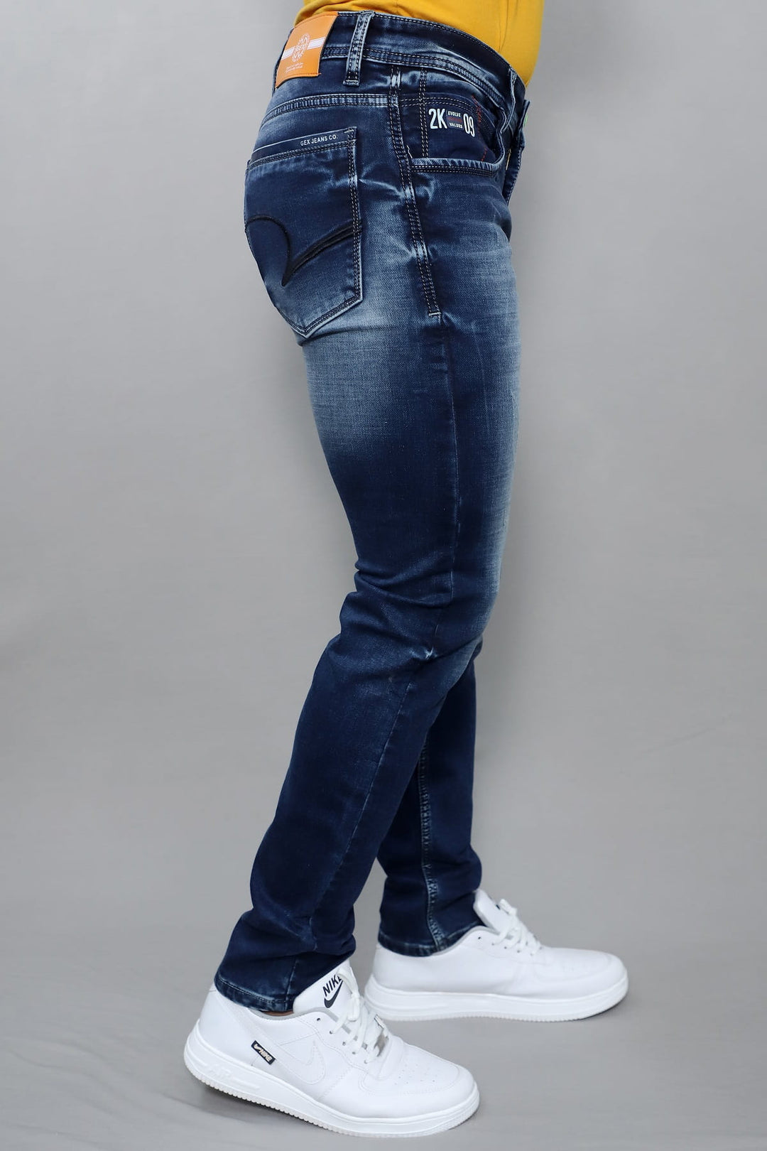 Gex Jeans Men's Midnight Blue Comfort Stretch Denim