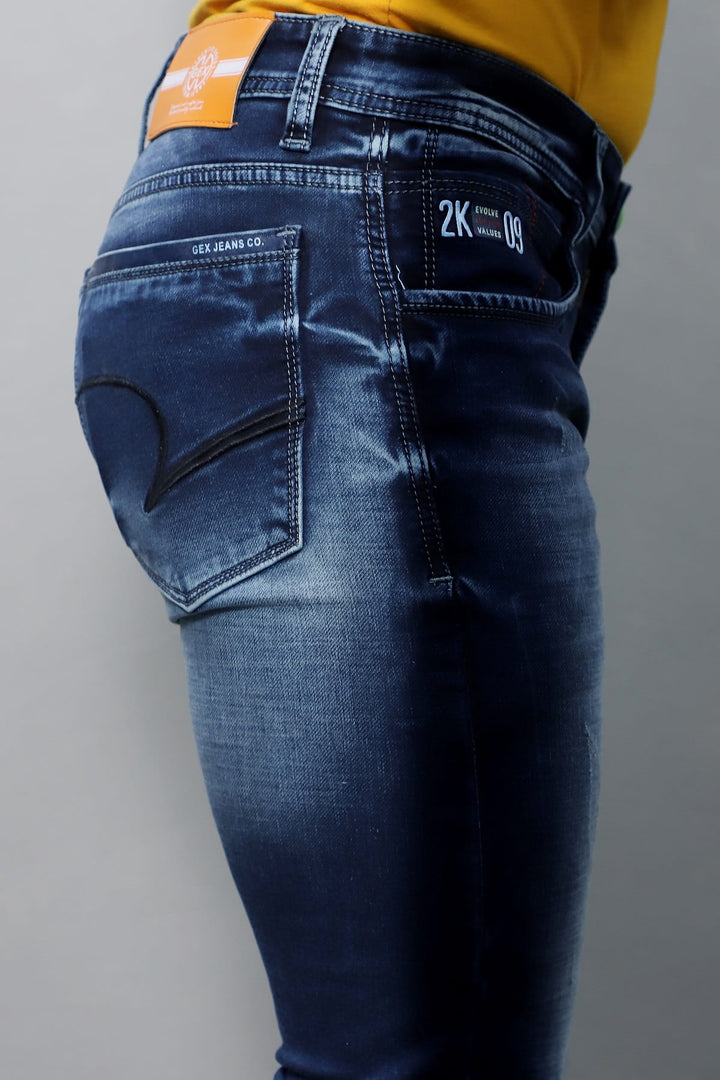 Gex Jeans Men's Midnight Blue Comfort Stretch Denim