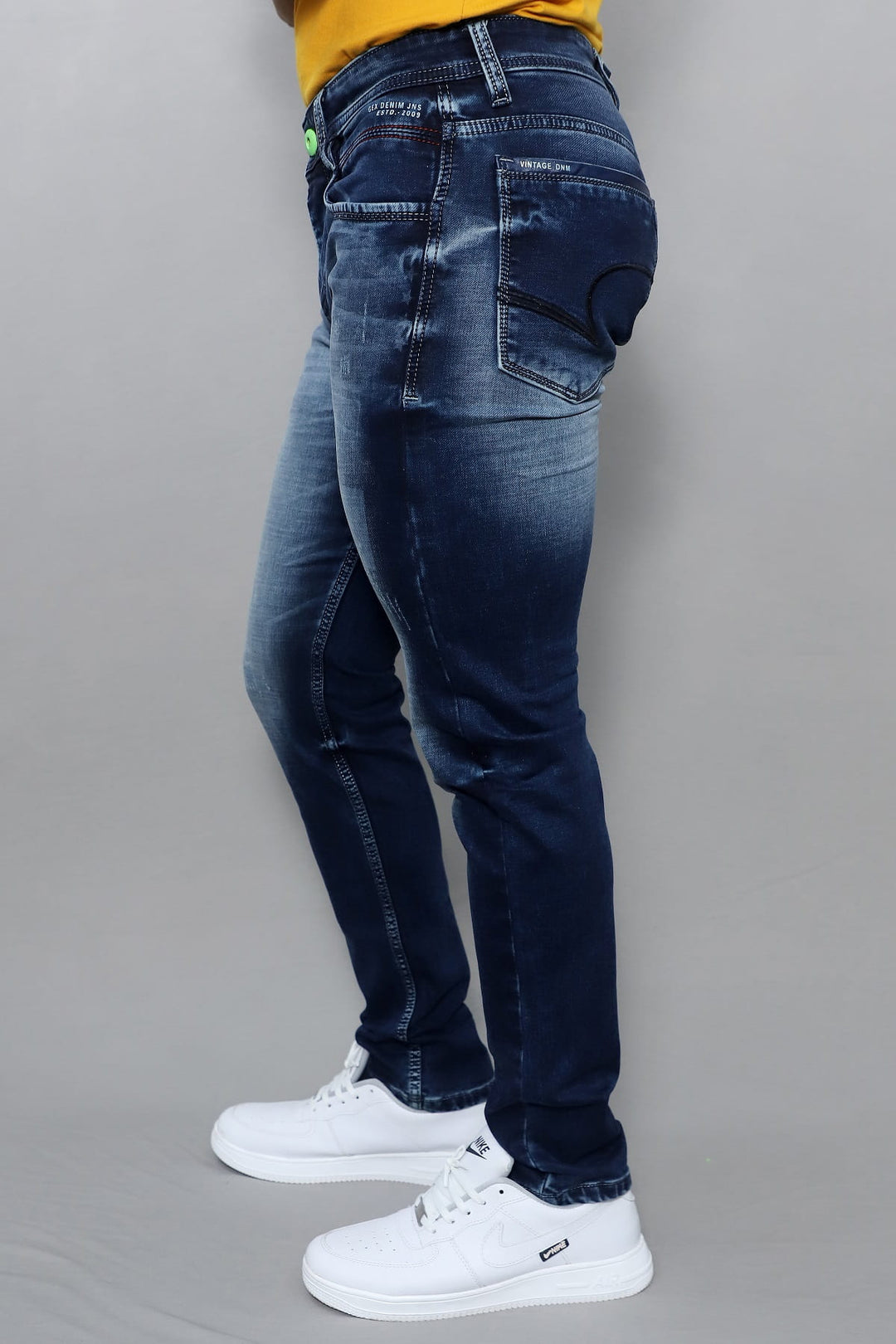 Gex Jeans Men's Midnight Blue Comfort Stretch Denim