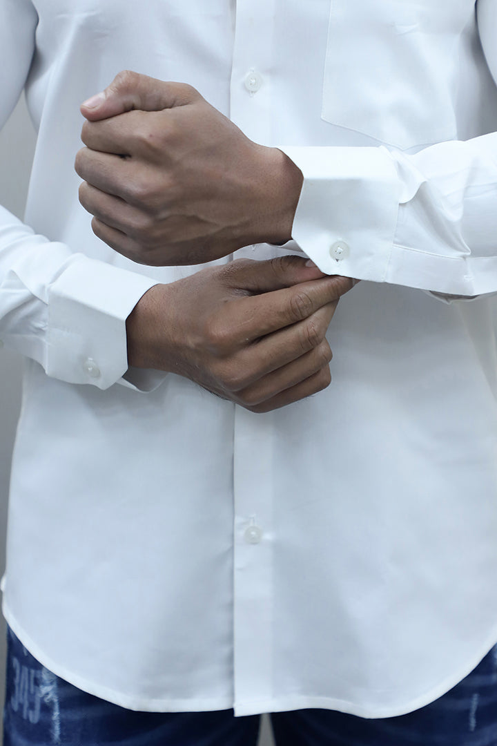 Gex Men Regular Fit Solid Blue Formal Shirt