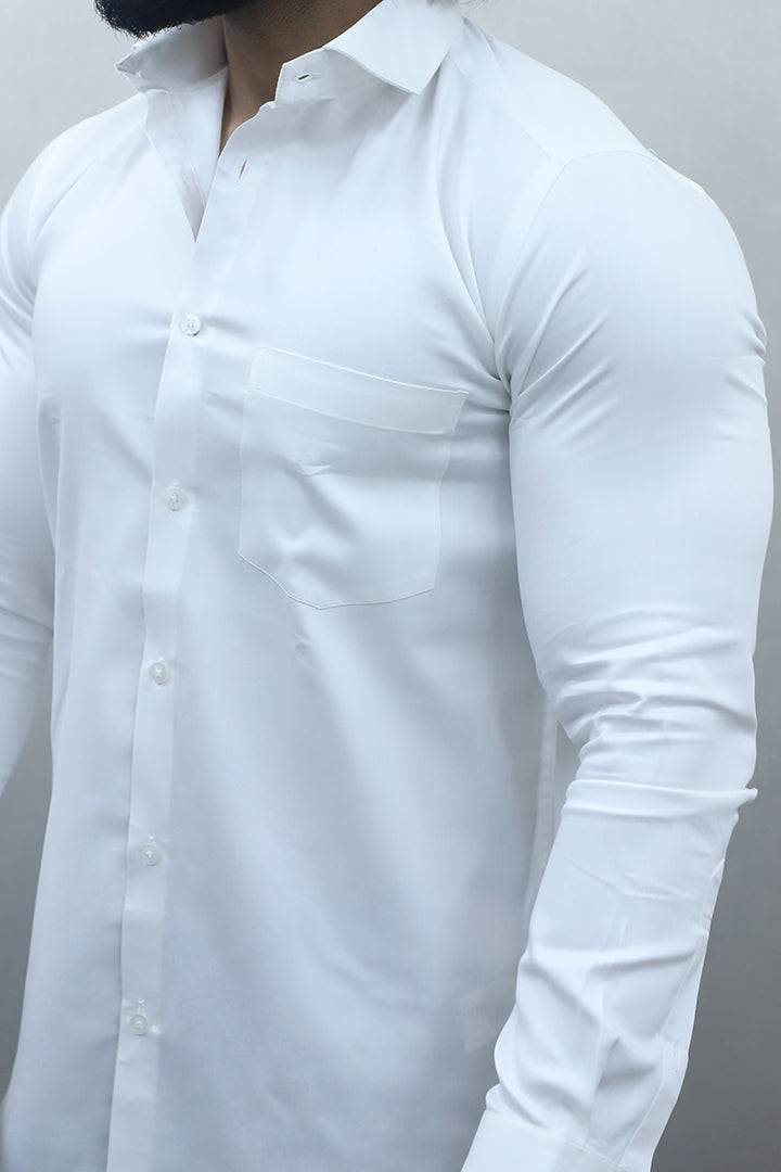 Gex Men Regular Fit Solid Blue Formal Shirt