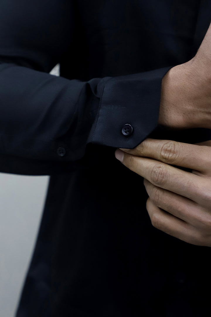 Gex Men Regular Fit Solid Blue Formal Shirt