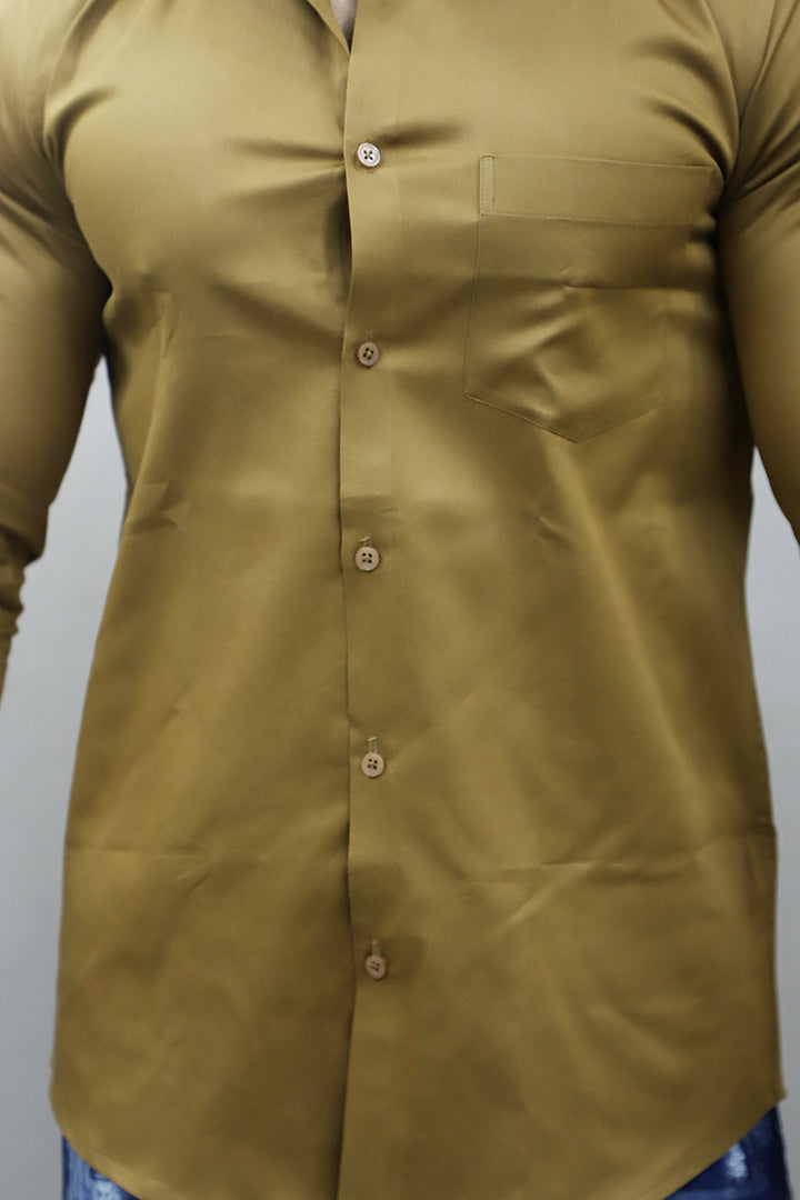 Gex Men Regular Fit Solid Blue Formal Shirt