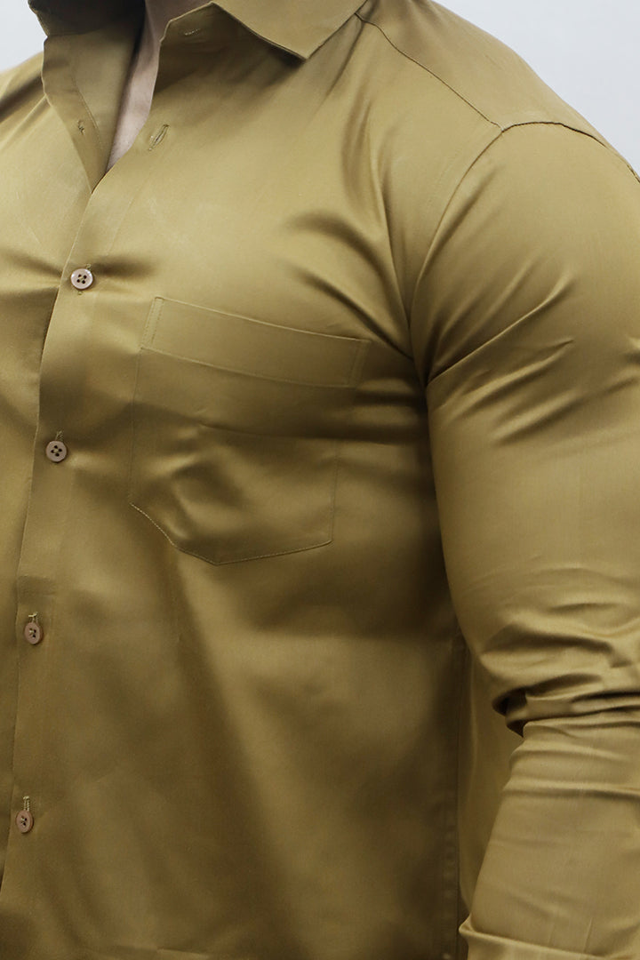 Gex Men Regular Fit Solid Blue Formal Shirt