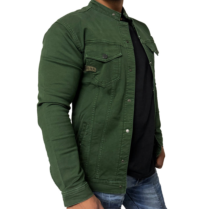 Men Regular Denim Mustard Jacket