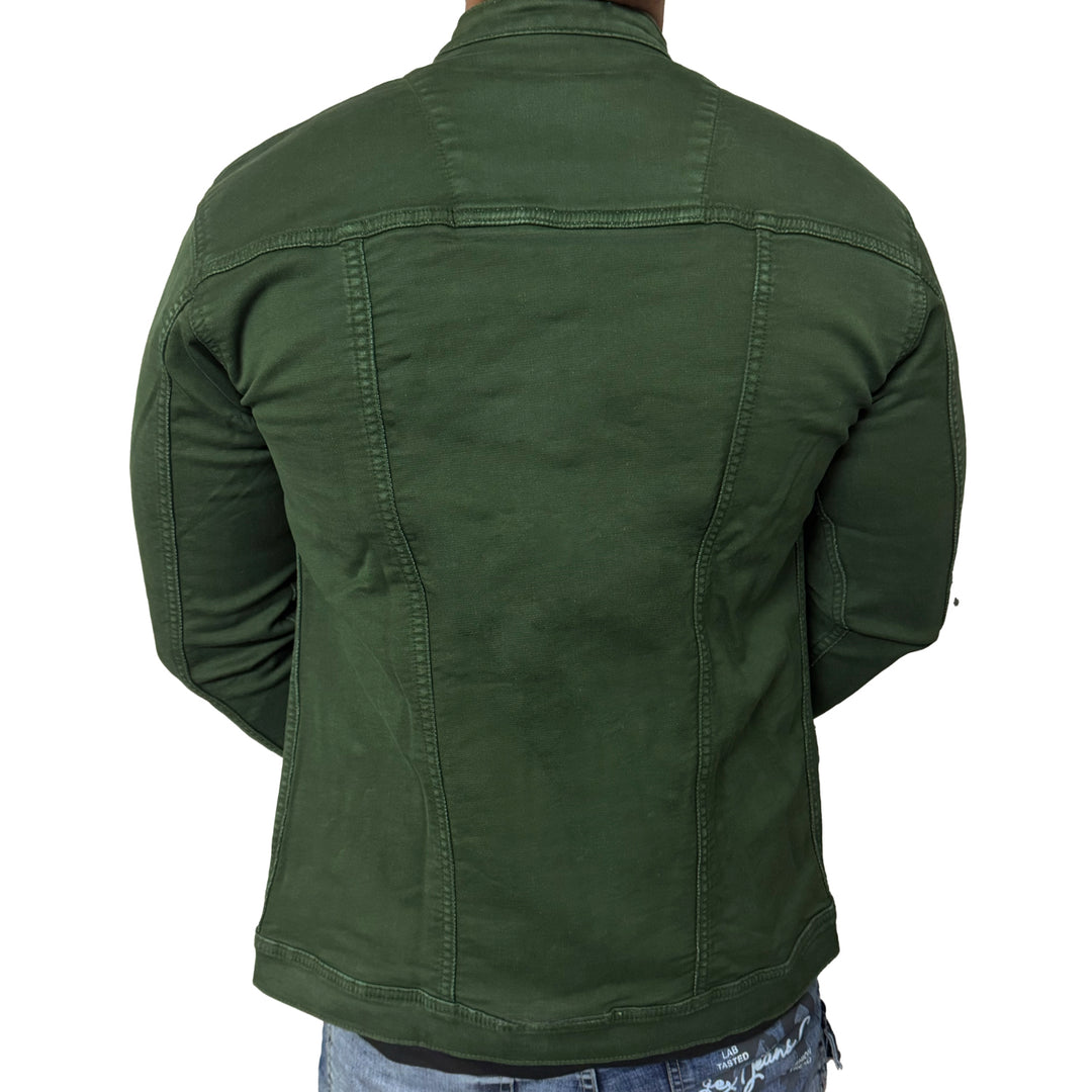 Men Regular Denim Mustard Jacket
