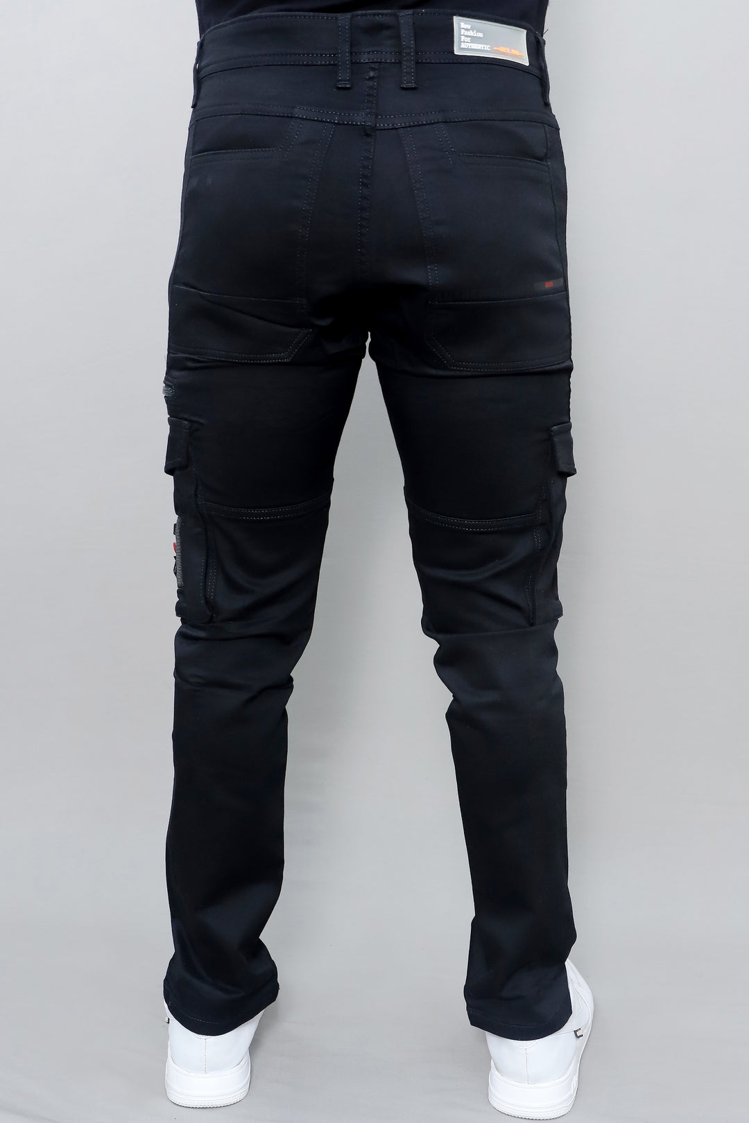 Gex Men’s Black Slim Fit Cargo Pants