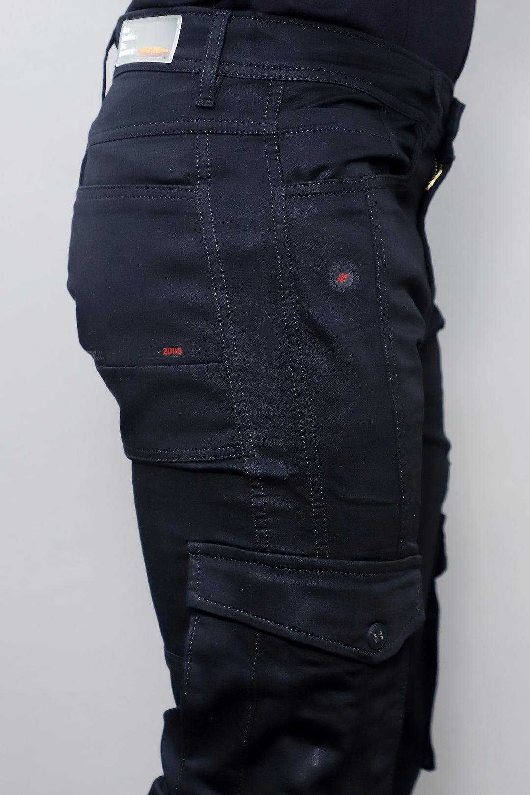 Gex Men’s Black Slim Fit Cargo Pants