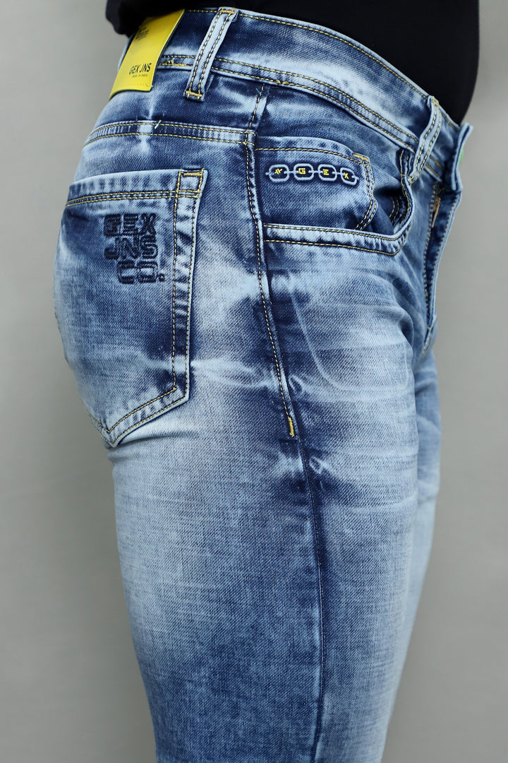 GEX Men’s Slim Fit Washed Denim Jeans