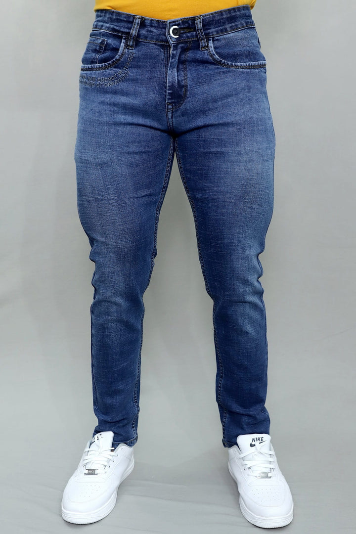 GEX Men’s Blue Slim Fit Stretch Jeans – Stylish Casual Denim Pant