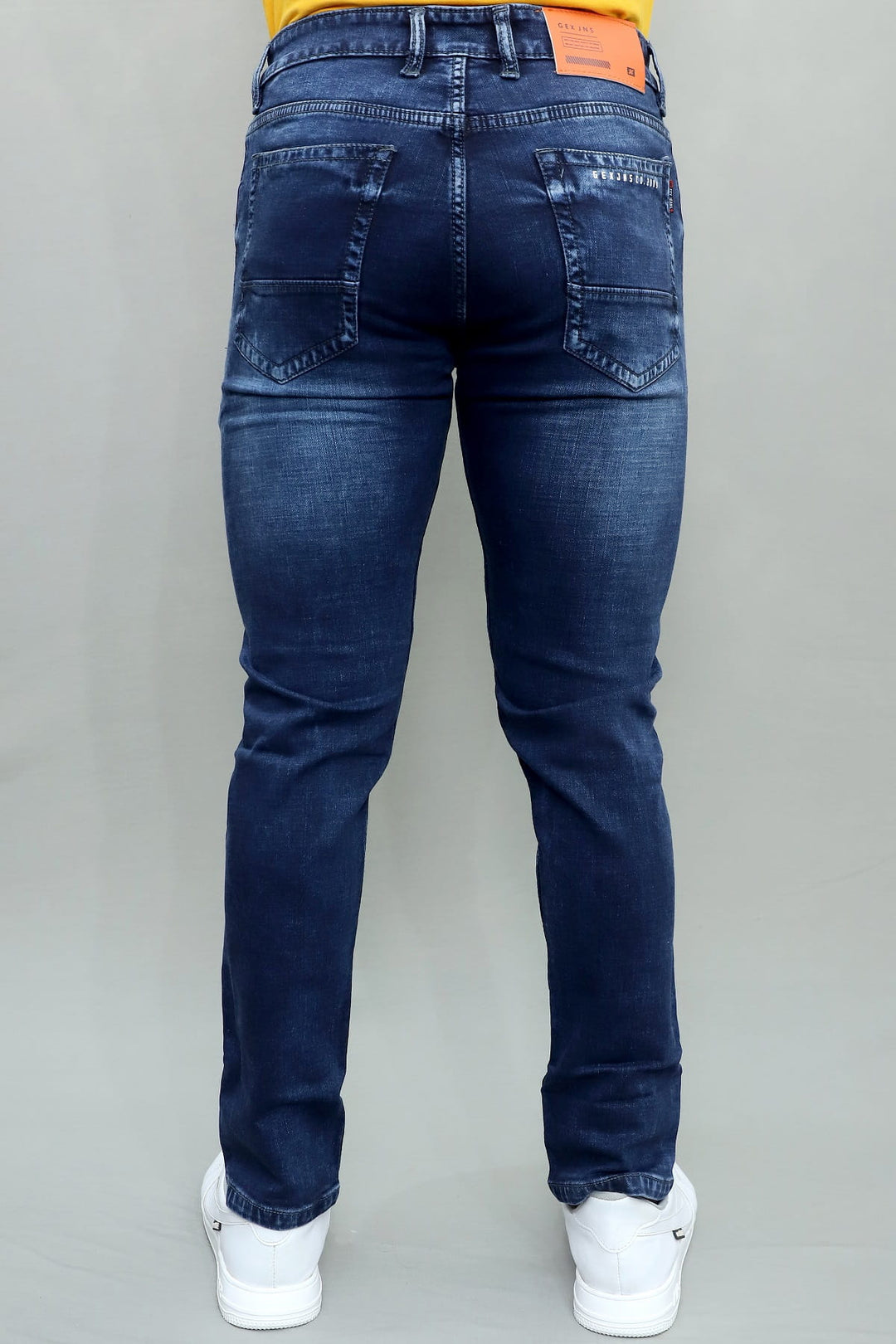 GEX Men’s Light Blue Distressed Slim Fit Stretch Jean