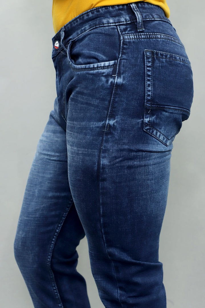 GEX Men’s Light Blue Distressed Slim Fit Stretch Jean