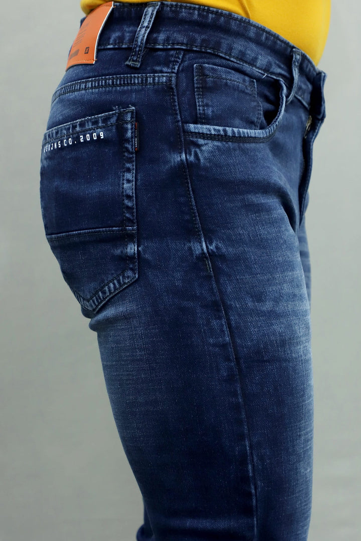 GEX Men’s Light Blue Distressed Slim Fit Stretch Jean