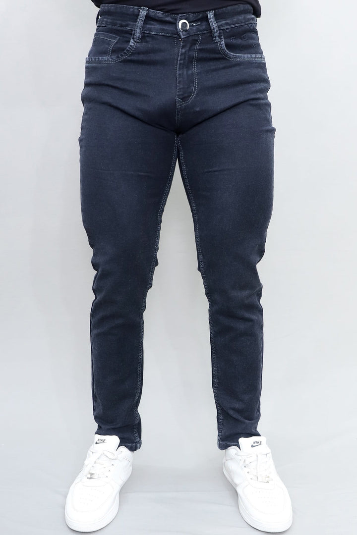 Gex Jeans Men's Slim Fit Dark Blue Denim - Front
