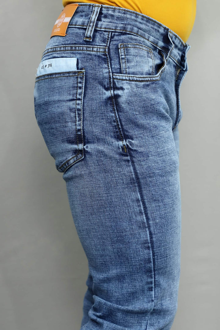 GEX Men’s Blue Regular Fit Stretch Jeans