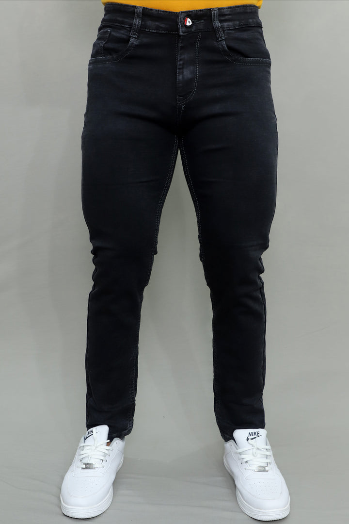 GEX Men's Black Slim Fit Stretch Denim Jeans - Front View