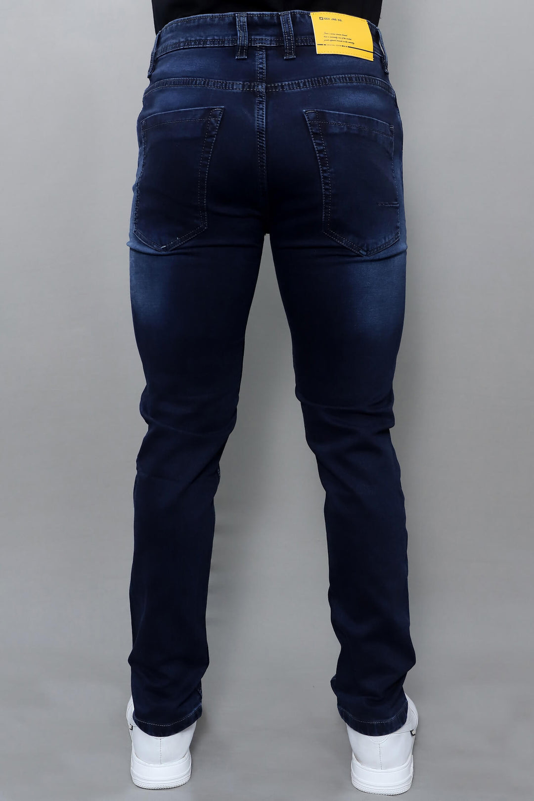 GEX Men’s Dark Blue Regular Fit Stretch Jeans