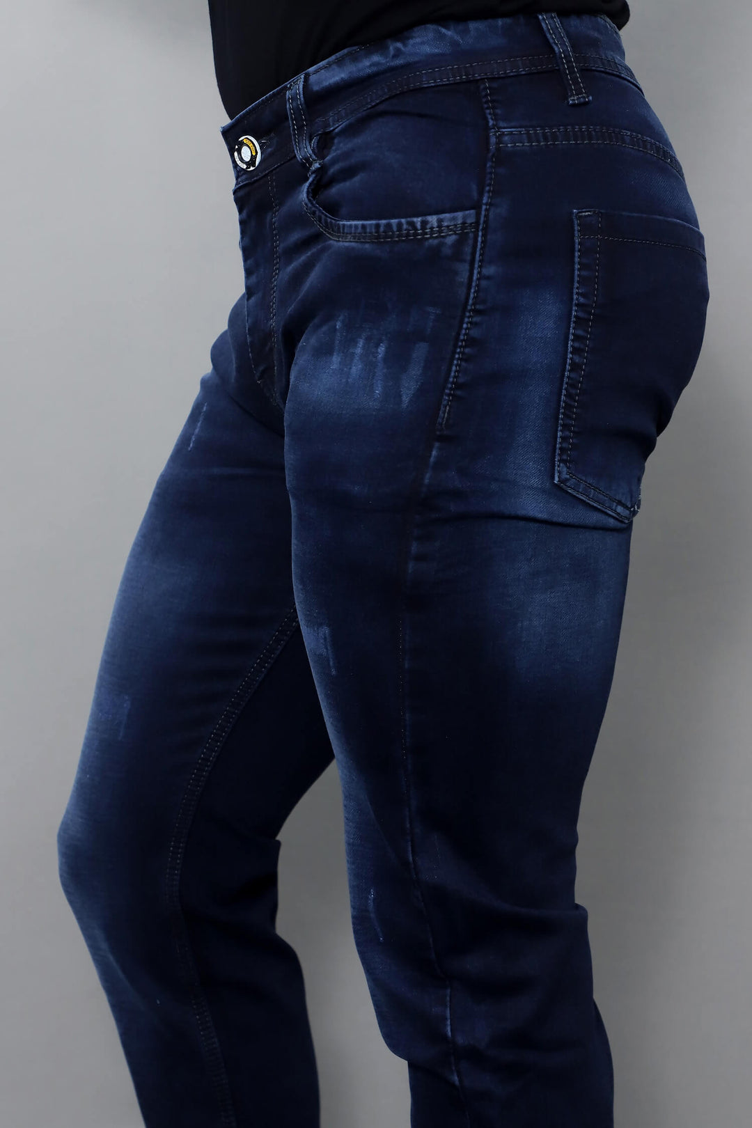 GEX Men’s Dark Blue Regular Fit Stretch Jeans