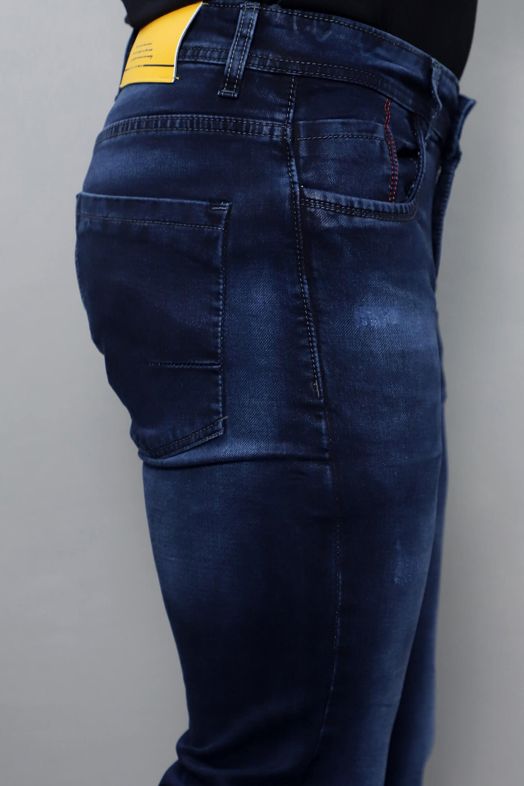 GEX Men’s Dark Blue Regular Fit Stretch Jeans