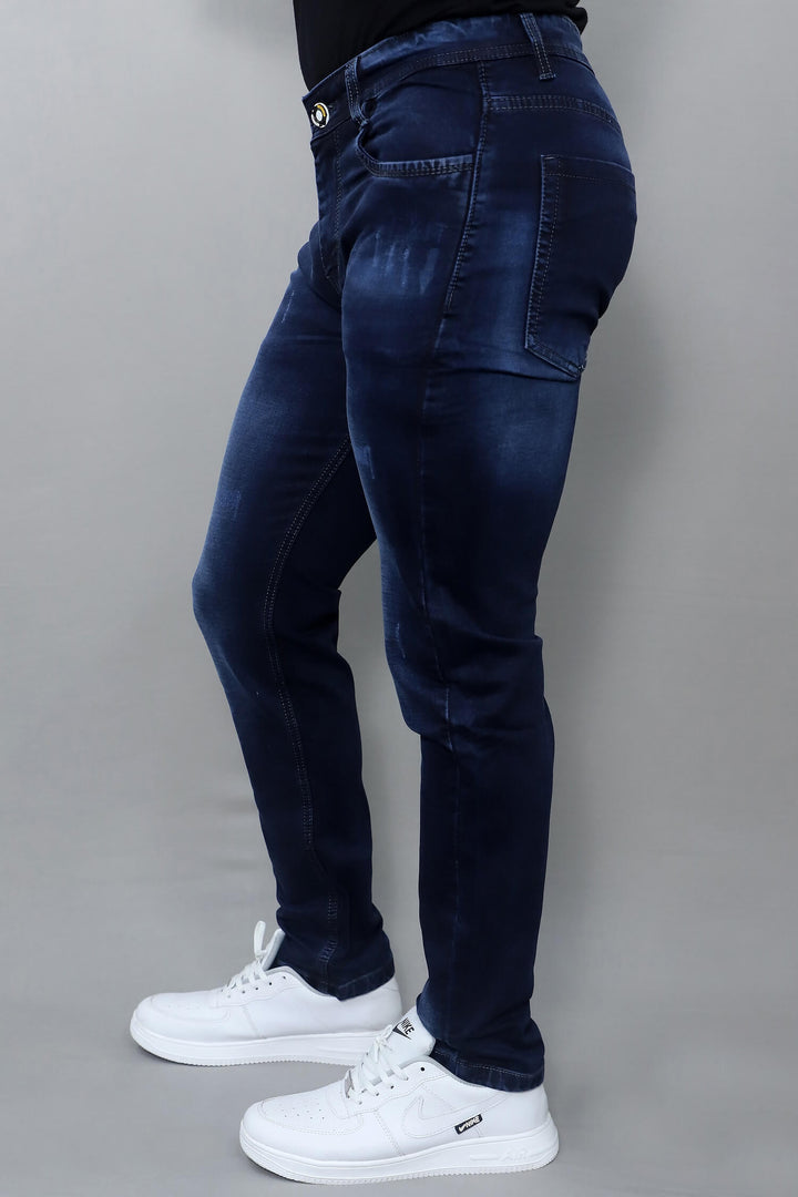 GEX Men’s Dark Blue Regular Fit Stretch Jeans