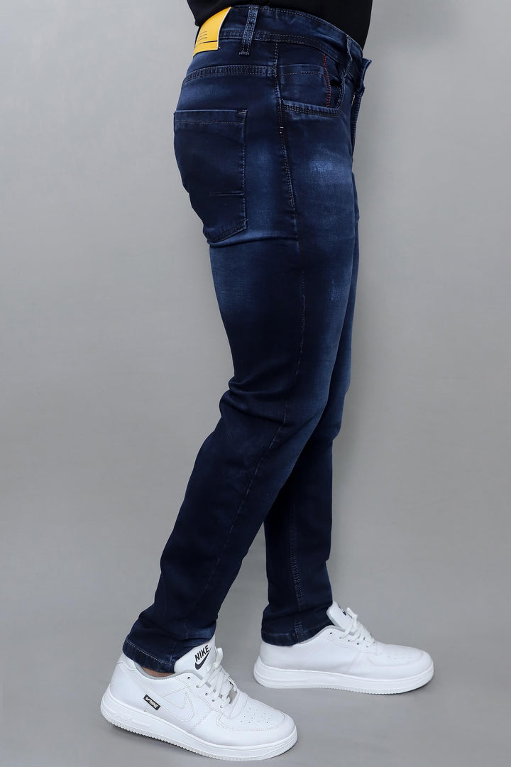 GEX Men’s Dark Blue Regular Fit Stretch Jeans