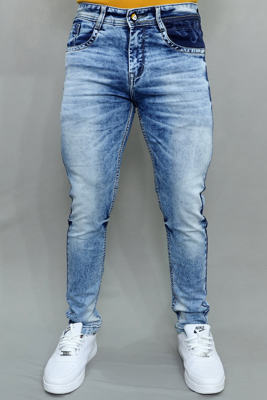 GEX slim fit blue denim jeans for men
